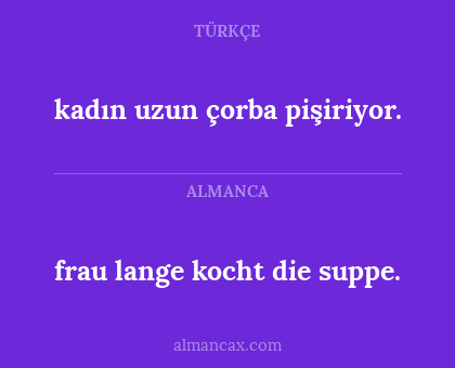 kadın uzun çorba pişiriyor. - frau lange kocht die suppe.