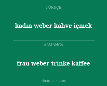 kadın weber kahve içmek - frau weber trinke kaffee