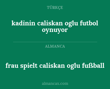 kadinin caliskan oglu futbol oynuyor - frau spielt caliskan oglu fußball
