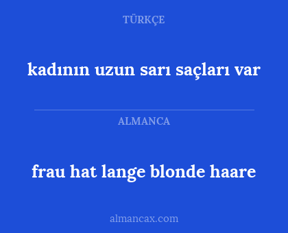 frau hat lange blonde haare - kadının uzun sarı saçları var