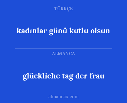 kadınlar günü kutlu olsun - glückliche tag der frau