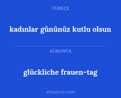 kadınlar gününüz kutlu olsun - glückliche frauen-tag