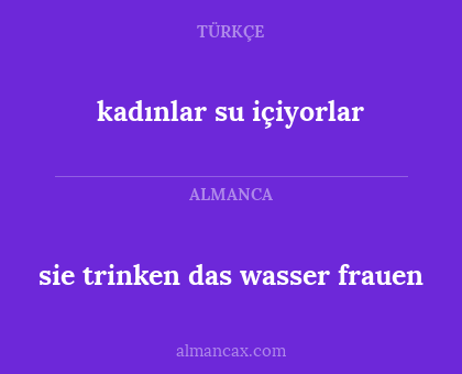 kadınlar su içiyorlar - sie trinken das wasser frauen