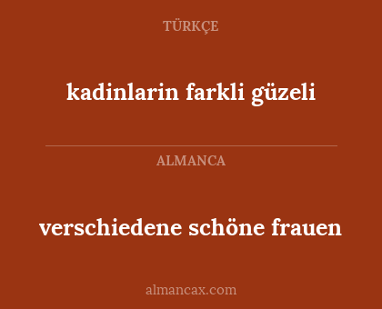 verschiedene schöne frauen - kadinlarin farkli güzeli