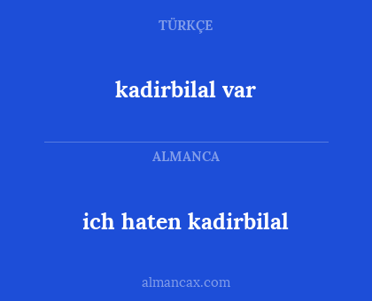 kadirbilal var - ich haten kadirbilal