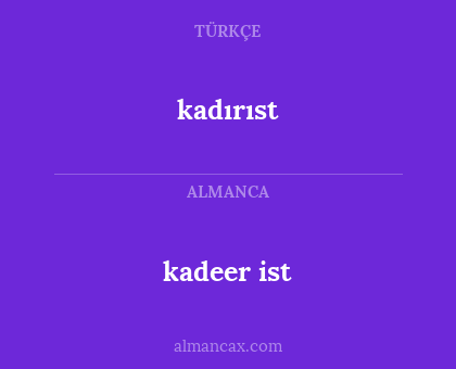 kadeer ist - kadırıst