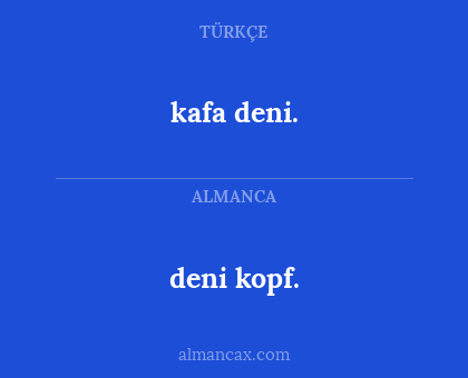 deni kopf. - kafa deni.
