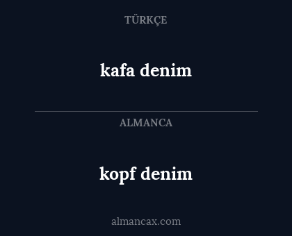 kafa denim - kopf denim