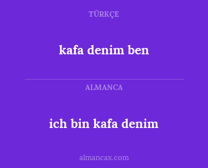 ich bin kafa denim - kafa denim ben