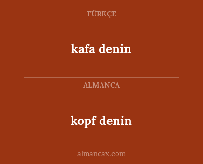 kopf denin - kafa denin