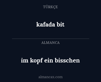 kafada bit - im kopf ein bisschen