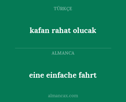 eine einfache fahrt - kafan rahat olucak
