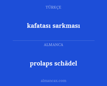 prolaps schädel - kafatası sarkması