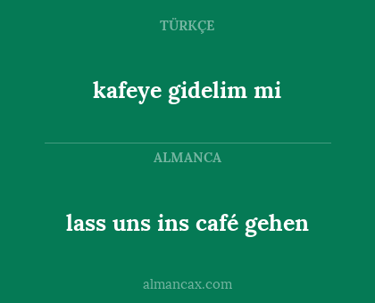 kafeye gidelim mi - lass uns ins café gehen
