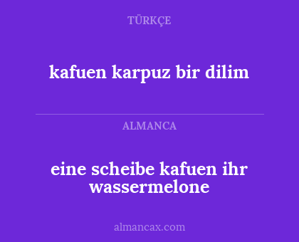 eine scheibe kafuen ihr wassermelone - kafuen karpuz bir dilim