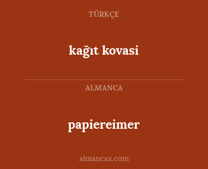 papiereimer - kağıt kovasi