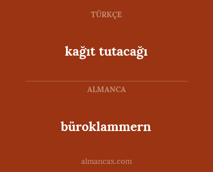 kağıt tutacağı - büroklammern