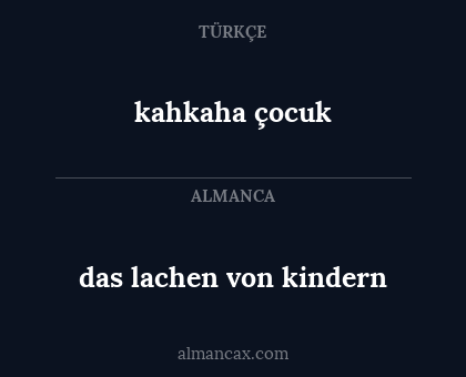 kahkaha çocuk - das lachen von kindern