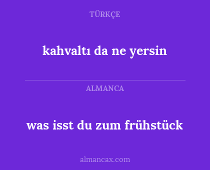 kahvaltı da ne yersin - was isst du zum frühstück