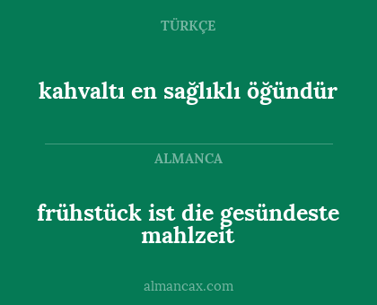 kahvaltı en sağlıklı öğündür - frühstück ist die gesündeste mahlzeit