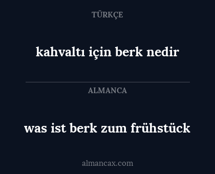 kahvaltı için berk nedir - was ist berk zum frühstück