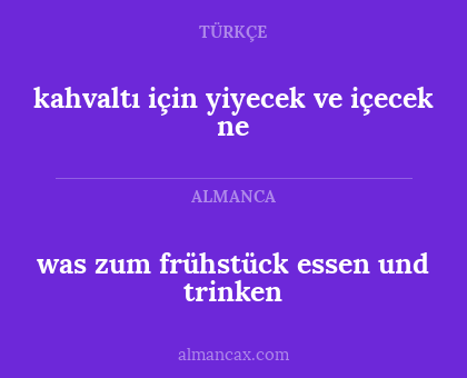 was zum frühstück essen und trinken - kahvaltı için yiyecek ve içecek ne