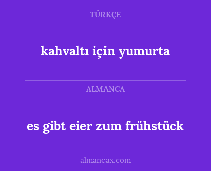 kahvaltı için yumurta - es gibt eier zum frühstück