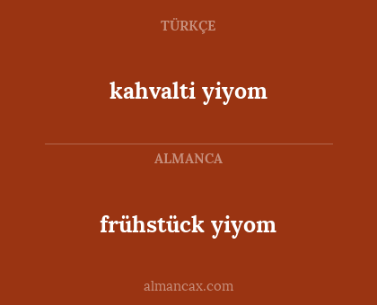 kahvalti yiyom - frühstück yiyom