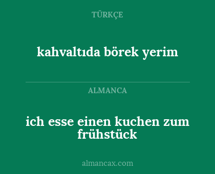 kahvaltıda börek yerim - ich esse einen kuchen zum frühstück