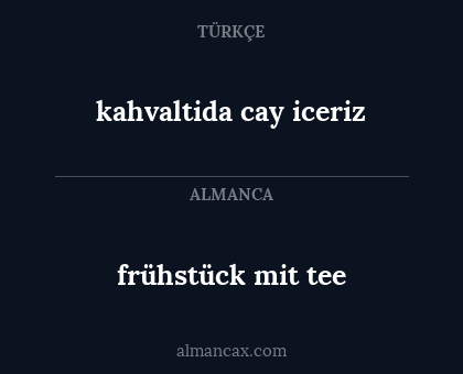 kahvaltida cay iceriz - frühstück mit tee