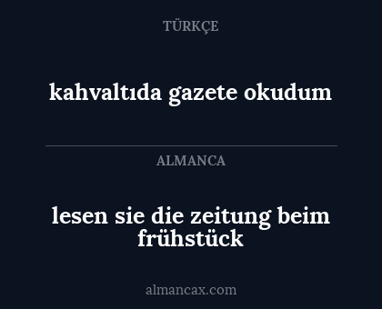 lesen sie die zeitung beim frühstück - kahvaltıda gazete okudum