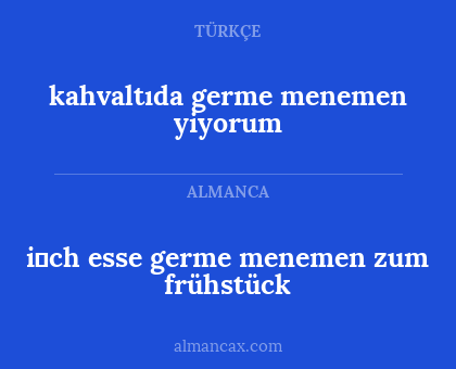 kahvaltıda germe menemen yiyorum - i̇ch esse germe menemen zum frühstück