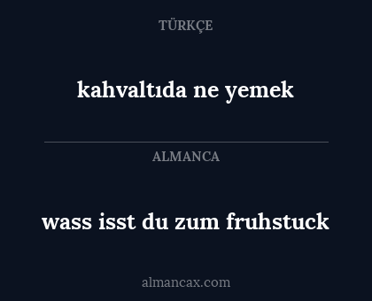 wass isst du zum fruhstuck - kahvaltıda ne yemek
