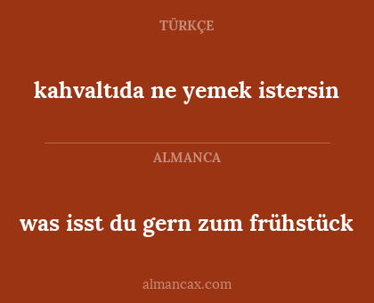kahvaltıda ne yemek istersin - was isst du gern zum frühstück