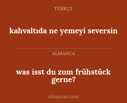 kahvaltıda ne yemeyi seversin - was isst du zum frühstück gerne?