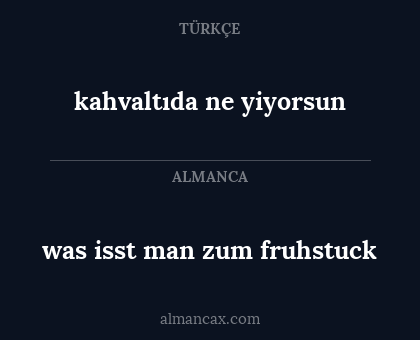 kahvaltıda ne yiyorsun - was isst man zum fruhstuck