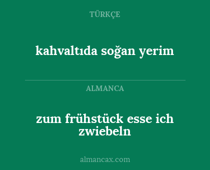 zum frühstück esse ich zwiebeln - kahvaltıda soğan yerim