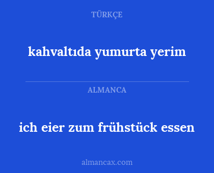 ich eier zum frühstück essen - kahvaltıda yumurta yerim