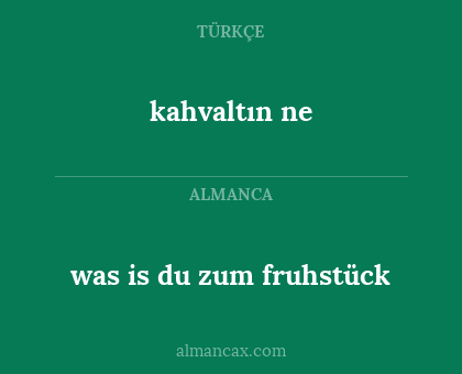 kahvaltın ne - was is du zum fruhstück