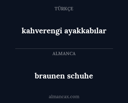 braunen schuhe - kahverengi ayakkabılar