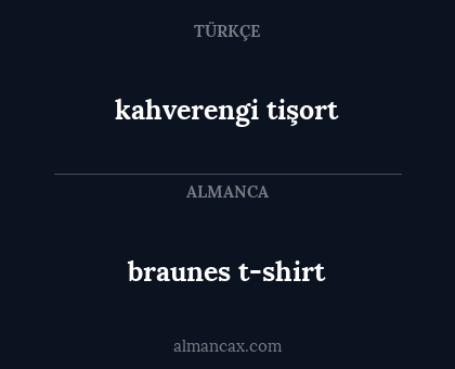 kahverengi tişort - braunes t-shirt