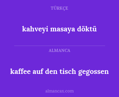 kaffee auf den tisch gegossen - kahveyi masaya döktü