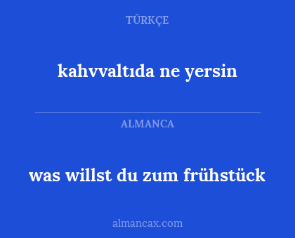 kahvvaltıda ne yersin - was willst du zum frühstück