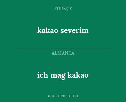 kakao severim - ich mag kakao
