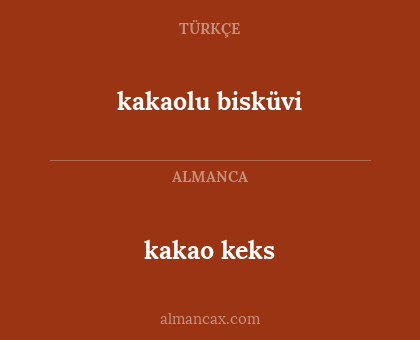 kakaolu bisküvi - kakao keks