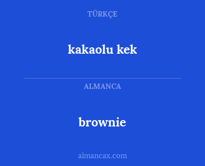 brownie - kakaolu kek