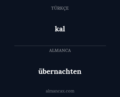 kal - übernachten