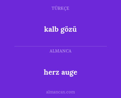 herz auge - kalb gözü