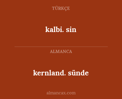 kalbi. sin - kernland. sünde