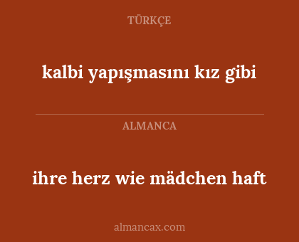 kalbi yapışmasını kız gibi - ihre herz wie mädchen haft